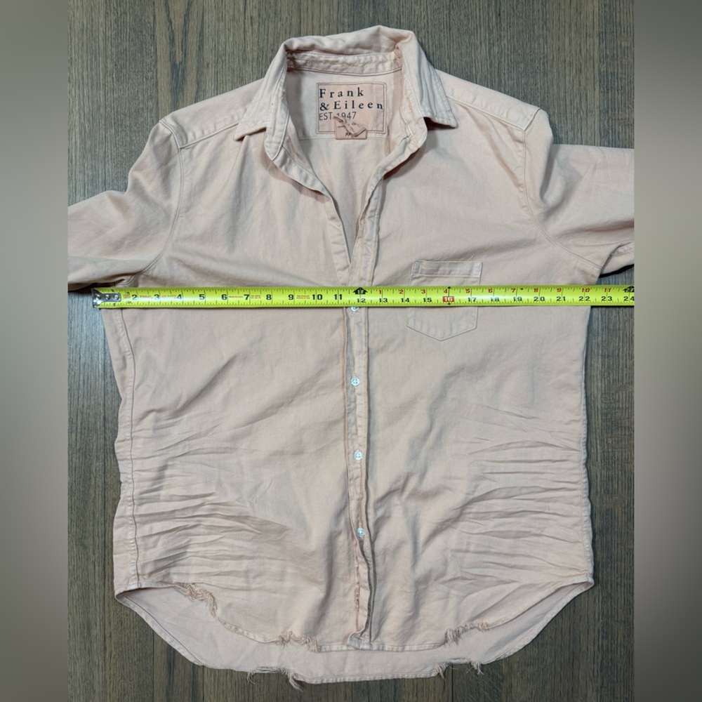 Frank & Eileen Button Down Shirt-Peach-Size Small - Picture 11 of 11